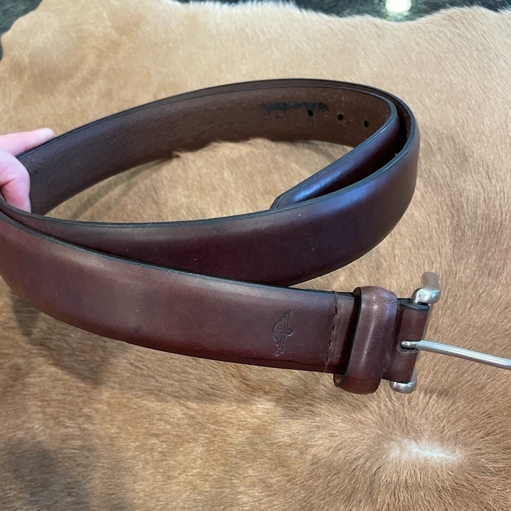 Dockers Mens Leather Dress Belt Single Prong Buckle 42 Brown